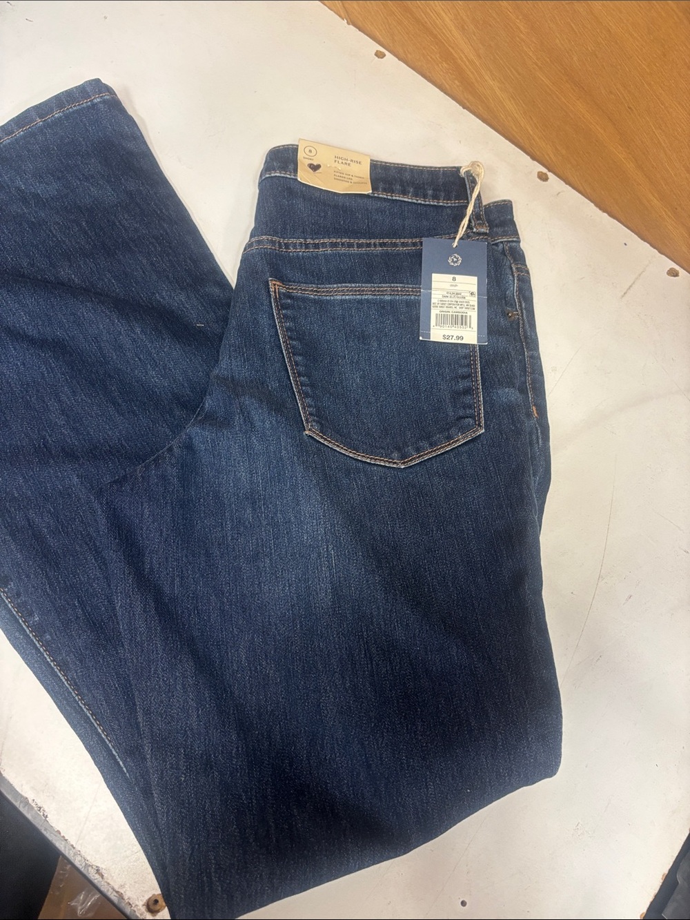 Universal Thread Dark Blue Ladies High Rise Flare  Jeans